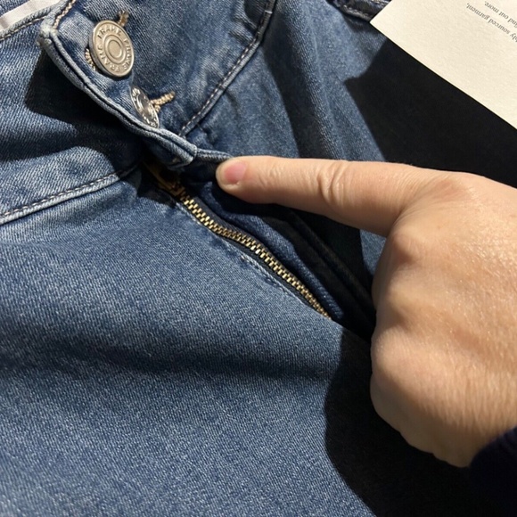 Frame The Double Detail High Rise Flare Denim Jeans Color Merced Size 32 - NWT - Picture 12 of 16